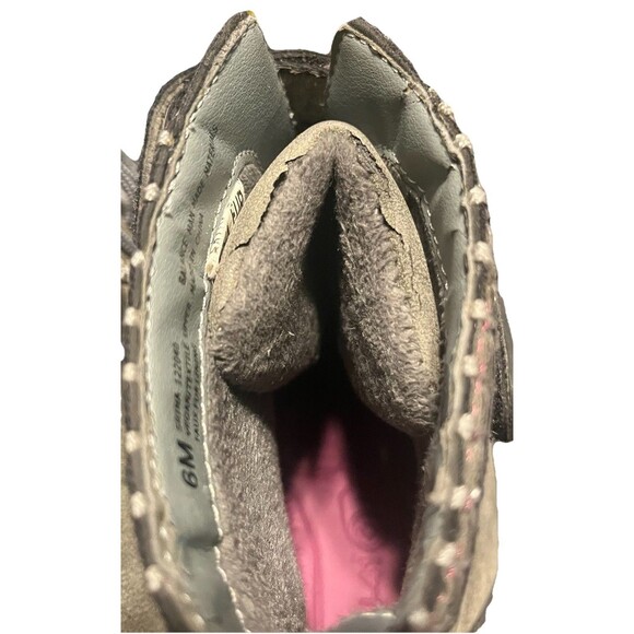 J-41 Srina Vegan Faux Fur Gray Ankle Lace Up Boots Jeep Traction Women's Size 6 - Picture 15 of 16